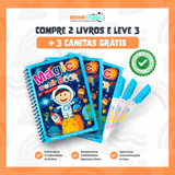 Kit 3 Livros Encantados Brinktoon™ – Pinte com Água, Reutilize Sempre e Diga Adeus à Bagunça!