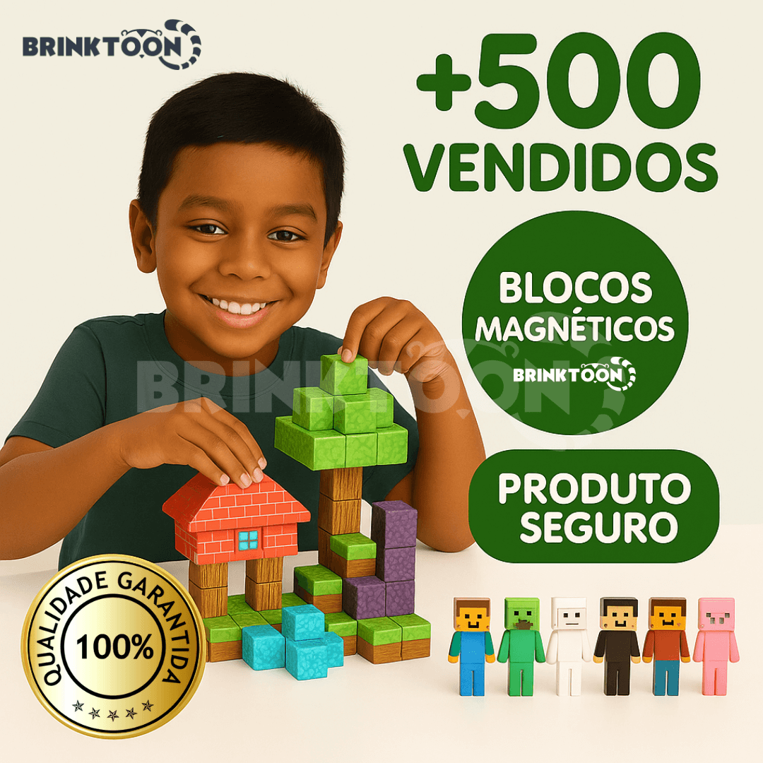 Blocos Magnéticos Brinktoon™ - Aventuras Sem Limites!