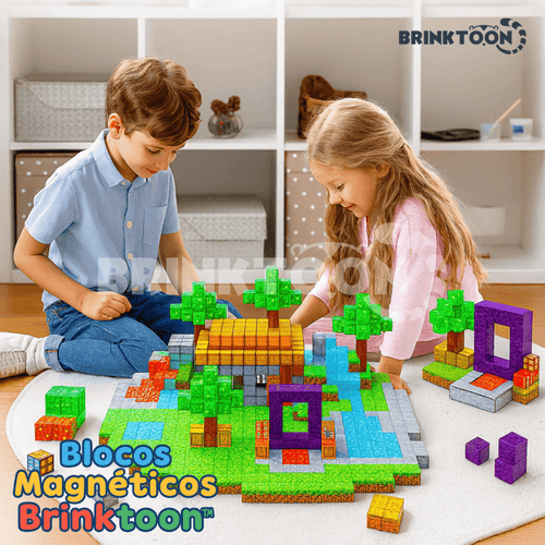 Blocos Magnéticos Brinktoon™ - Aventuras Sem Limites!