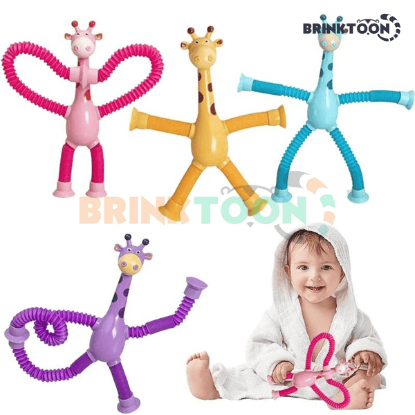 Kit 4 Girafas Flexíveis e Divertidas - Brinktoon™