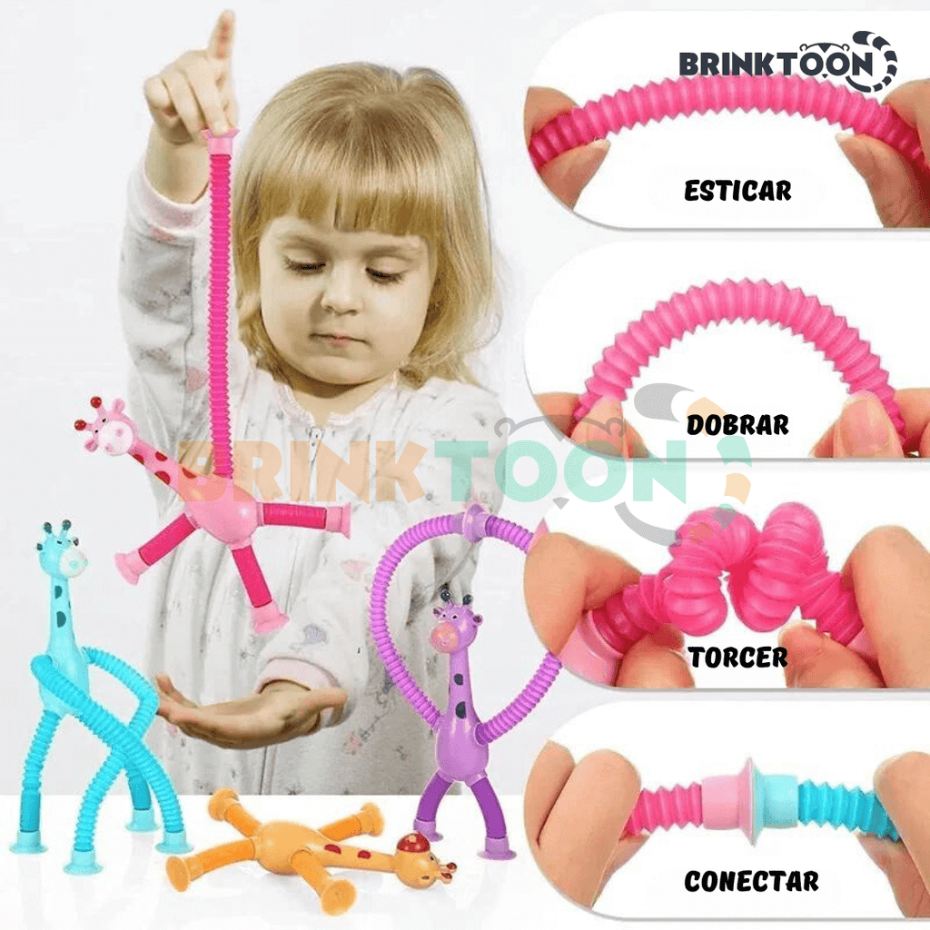 Kit 2 Girafas Flexíveis e Divertidas - Brinktoon™