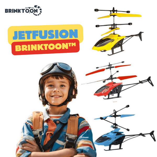 JetFusion Brinktoon™ - Helicóptero com Controle Remoto e Alta Resistência