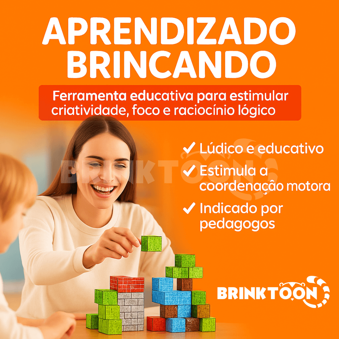 Blocos Magnéticos Brinktoon™ - Aventuras Sem Limites!