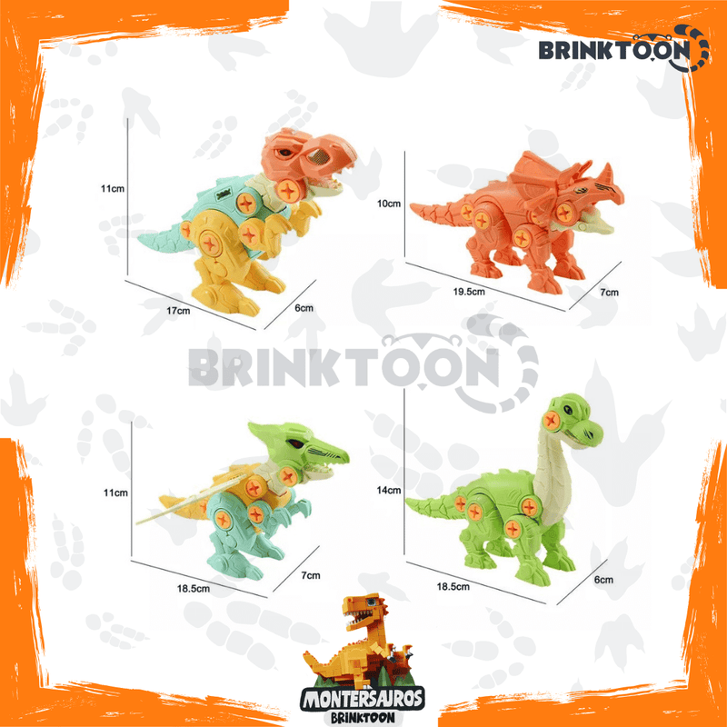 MonterSauros - Brinktoon™ (Super Combo 4 em 1 + Brinde Exclusivo)