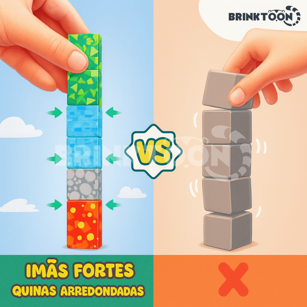 Blocos Magnéticos Brinktoon™ - Aventuras Sem Limites!