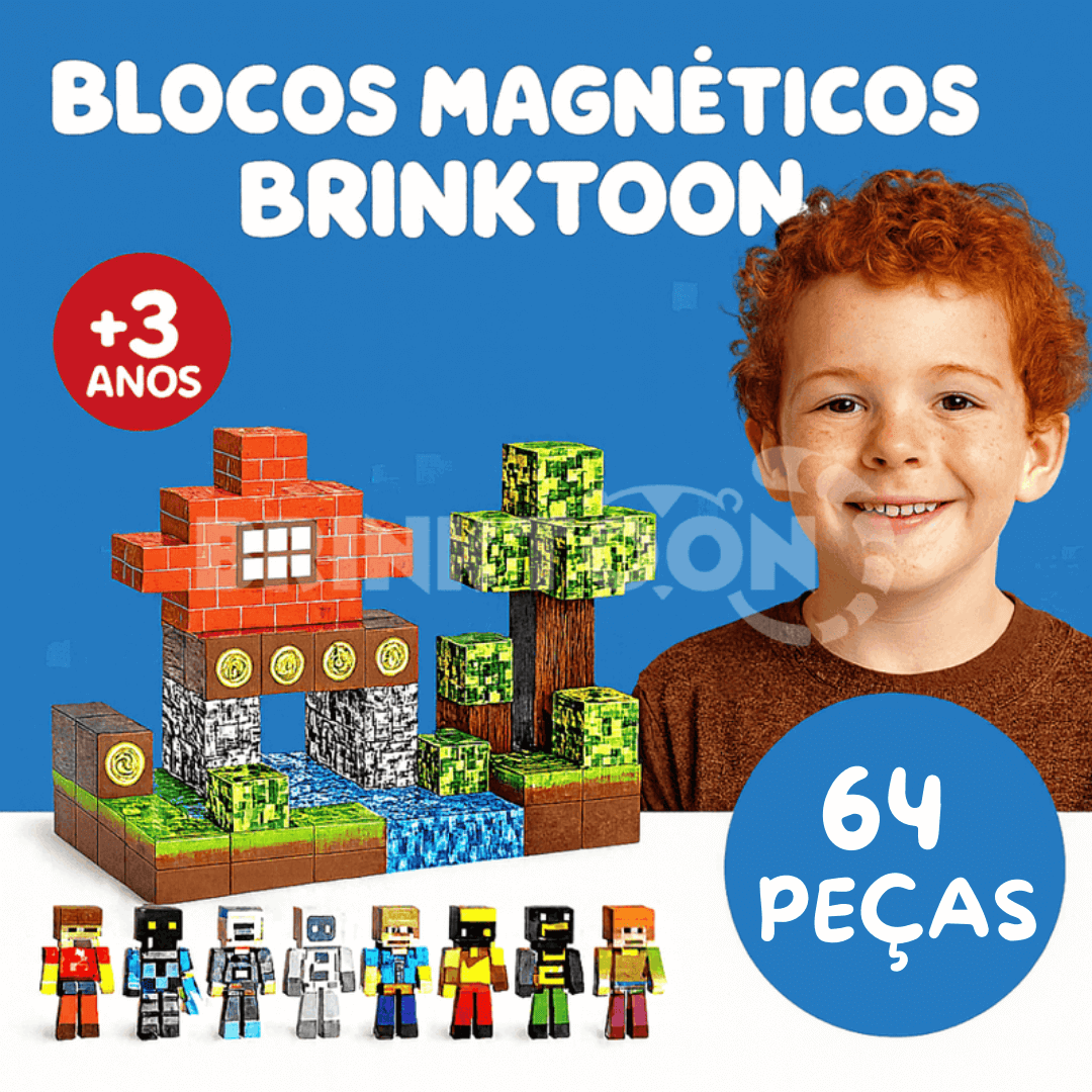 Blocos Magnéticos Brinktoon™ - Aventuras Sem Limites!