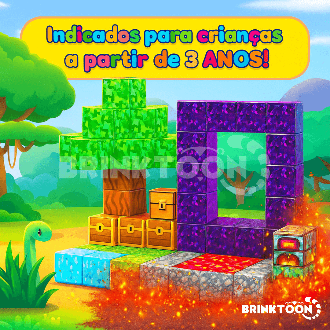 Blocos Magnéticos Brinktoon™ - Aventuras Sem Limites!