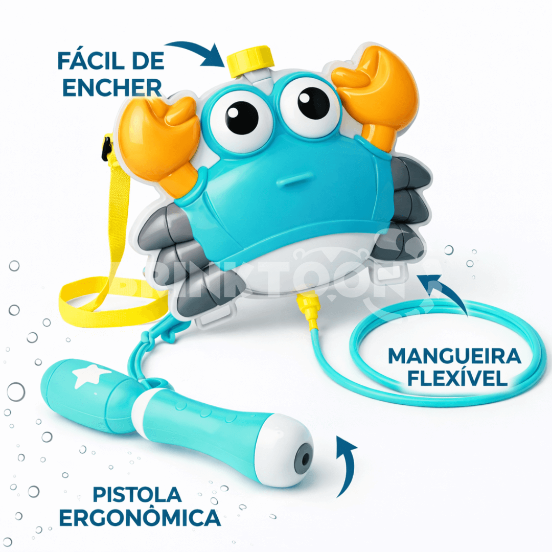 AquaBlast Brinktoon™ - Mochila com Lançador de Água Infantil