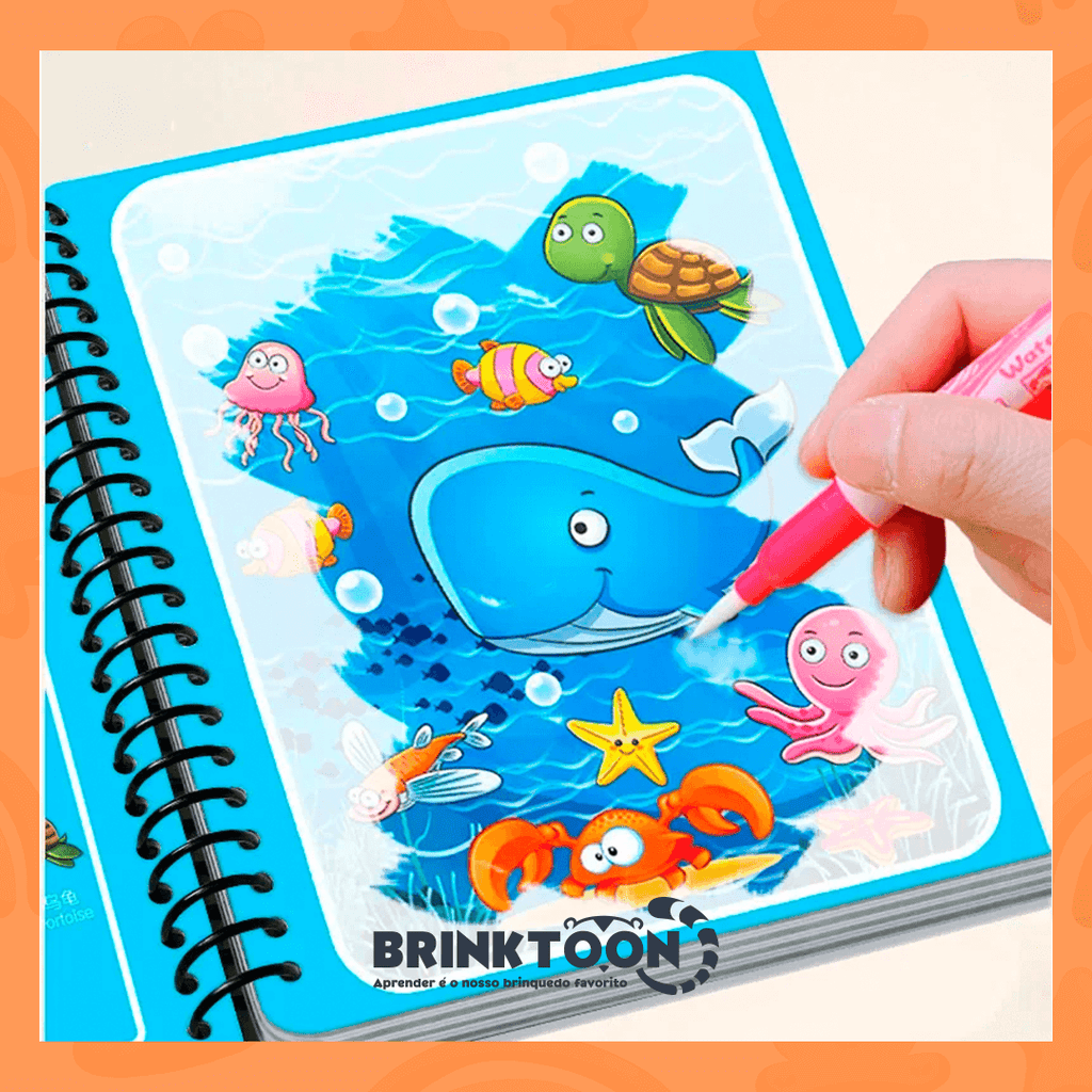 Kit 3 Livros Encantados Brinktoon™ – Pinte com Água, Reutilize Sempre e Diga Adeus à Bagunça!