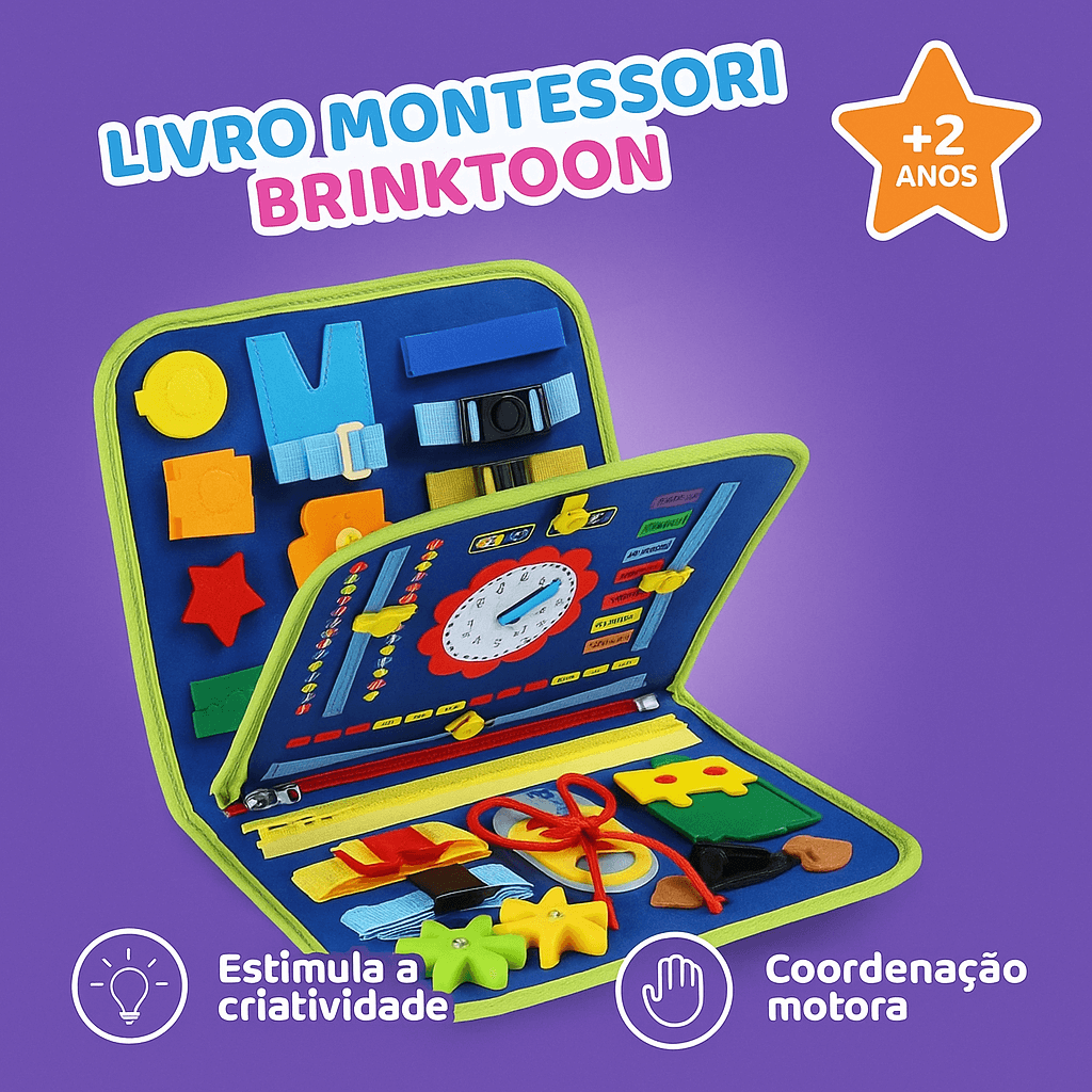 Explorando e Aprendendo - Livro Montessori Brinktoon™