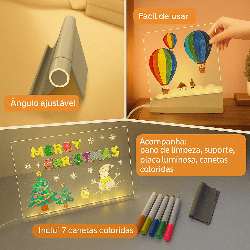 Quadro Mágico Brinktoon™ - Desenhe. Brilhe. Imagine. ✨