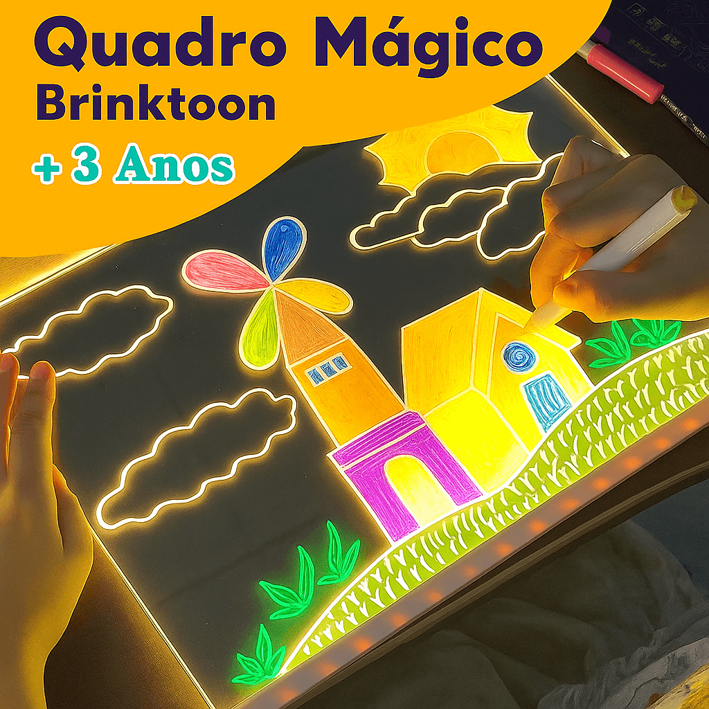 Quadro Mágico Brinktoon™ - Desenhe. Brilhe. Imagine. ✨