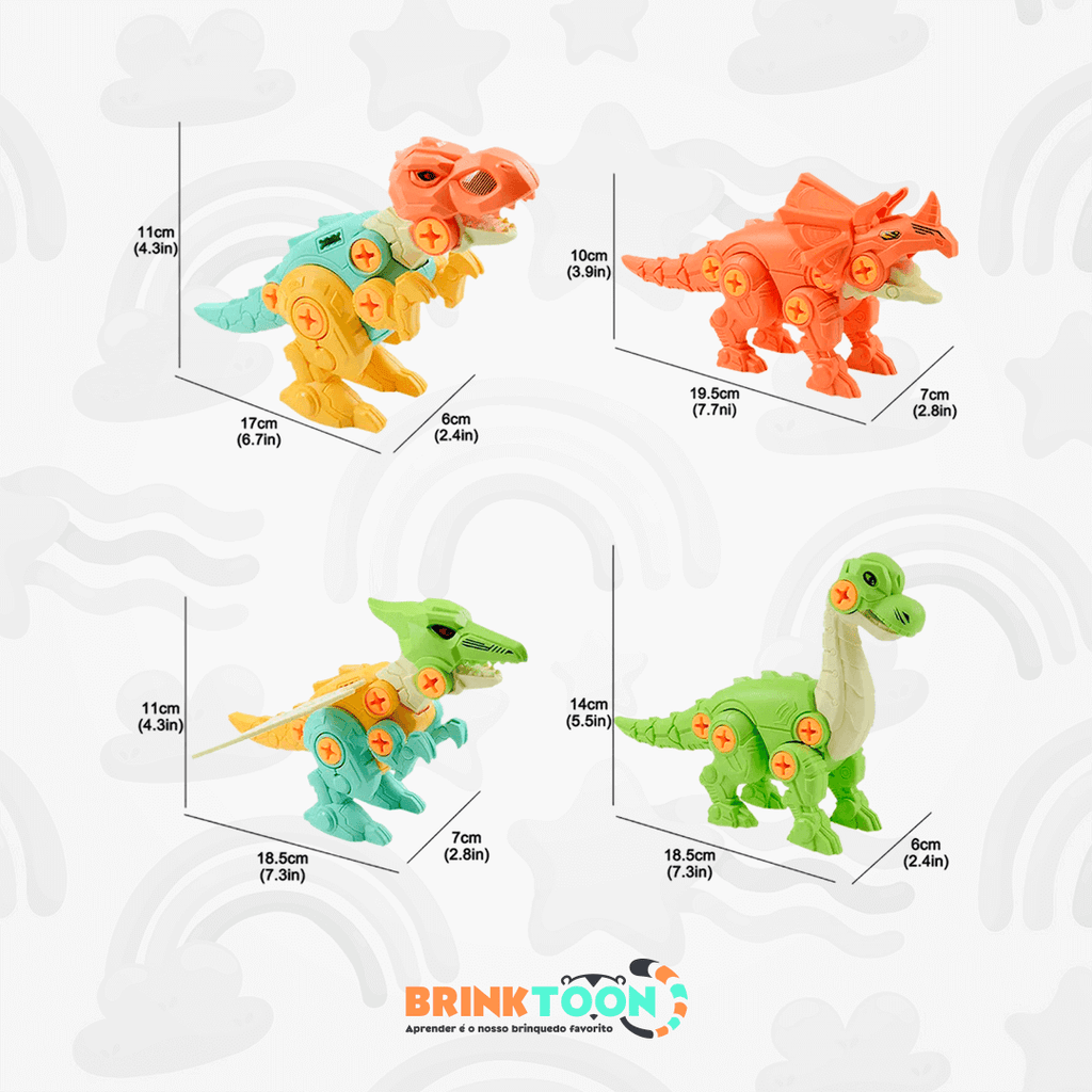 MonterSauros Brinktoon™ - Super Combo 4 em 1 + Brinde Exclusivo!
