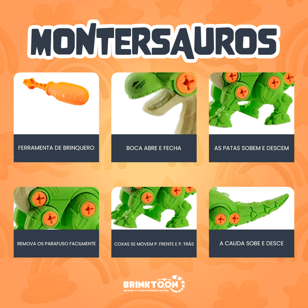 MonterSauros Brinktoon™ - Super Combo 4 em 1 + Brinde Exclusivo!