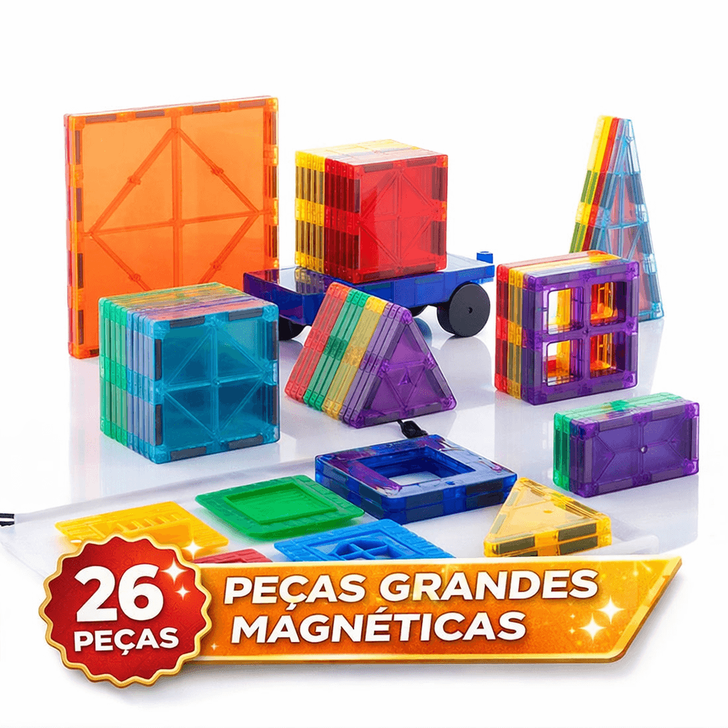 Blocos Magnéticos 3D Brinktoon™
