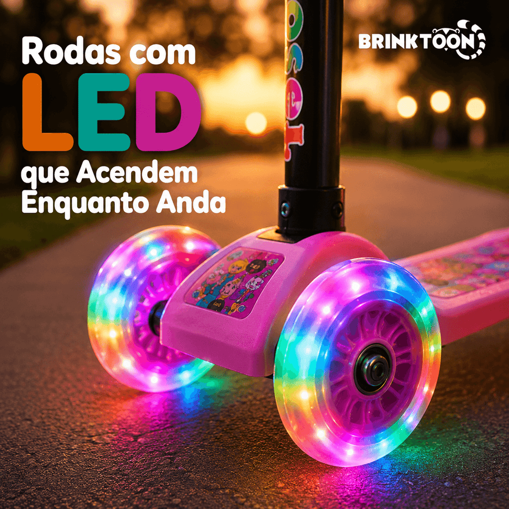 FlashRide Brinktoon™ - O Patinete de 3 Rodas com Rodas de LED